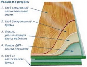 Ламинат в разрезе