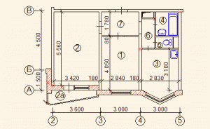 План квартире в Visio