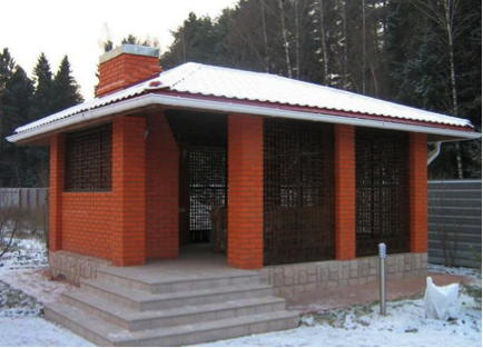 Баня из кирпича